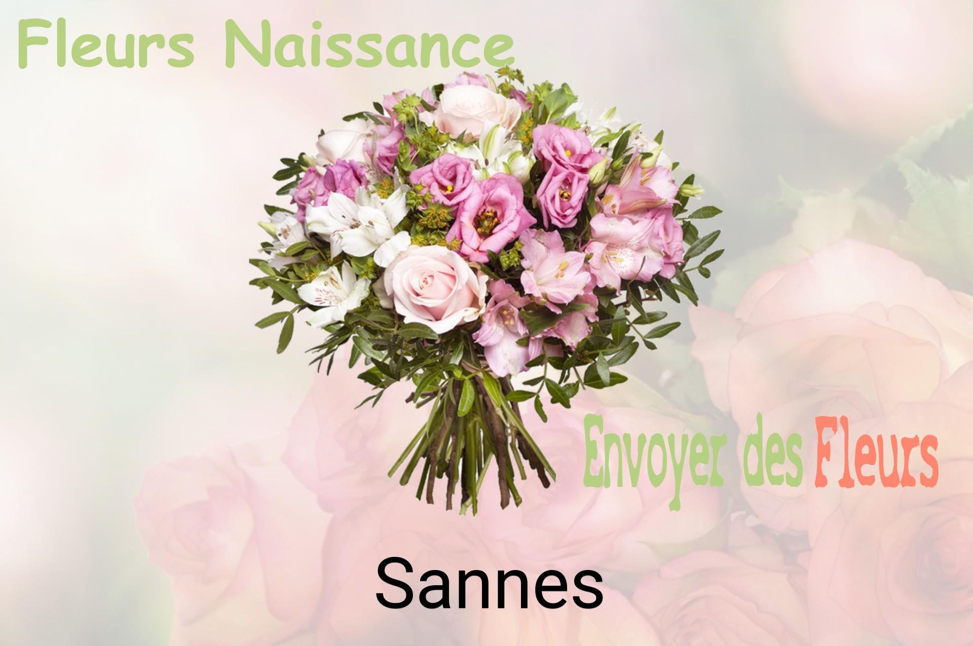 Bouquet de fleurs de naissance livré à Sannes
